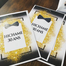 Charger l'image dans la galerie, THÈME NOIR BLANC OR NOEUD PAPILLON