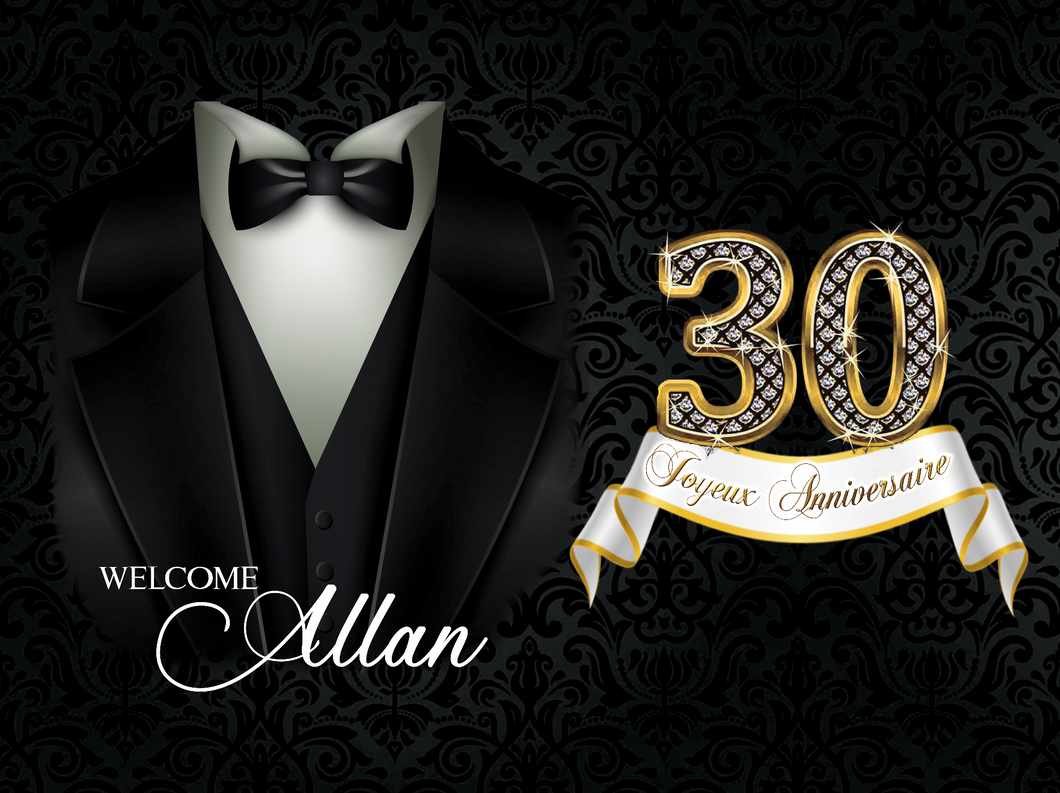 Toile anniversaire Allan 30 ans pour le 26/04/2025 - 200x150