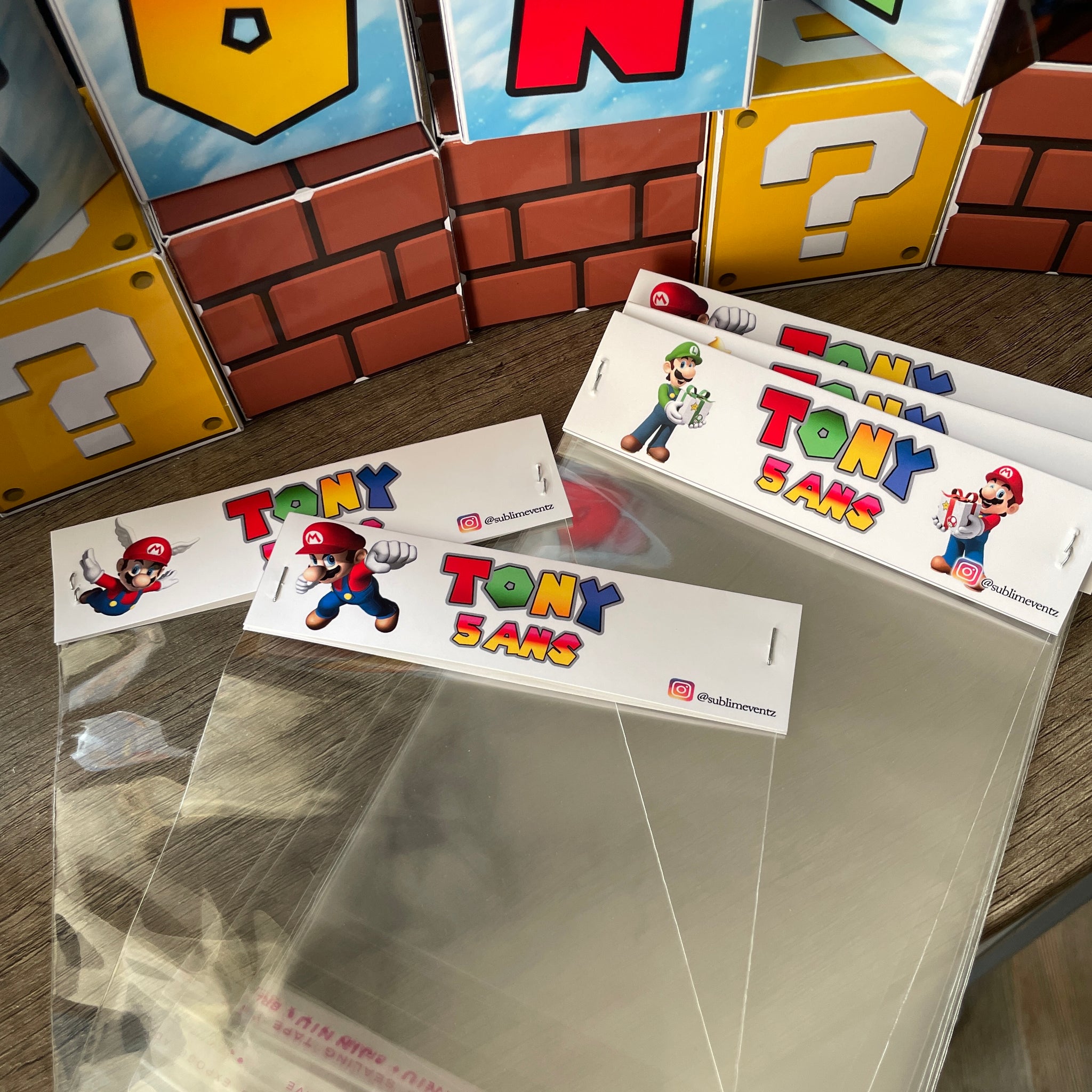 DÉCORATION ANNIVERSAIRE PERSONNALISÉ THÈME SUPER MARIO – Sublim'Eventz